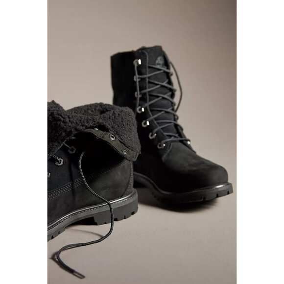 BNIB Authentic Timberland all leather roll top combat boots, size 8.5 - Picture 2 of 5